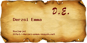 Derzsi Emma névjegykártya
