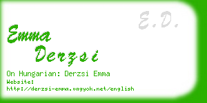 emma derzsi business card